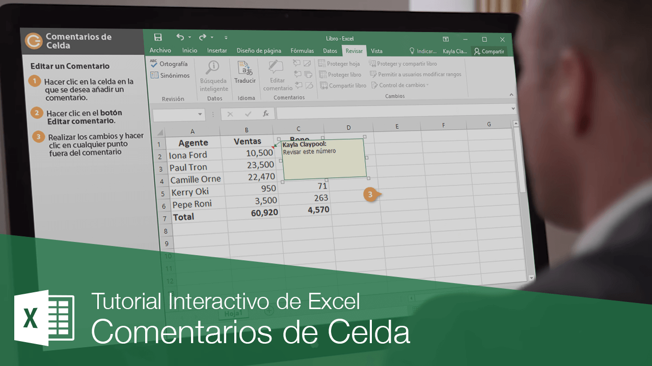 como insertar comentario en celda de excel
